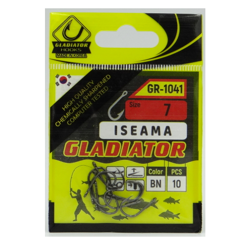 Гачок Gladiator №8 10 шт. коропові Iseama 1041 bn