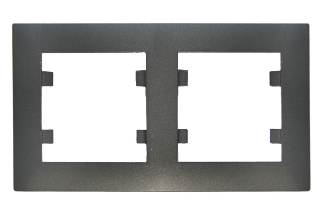 Рамка двойная Makel Rizz горизонтальная дымчатый 88050702