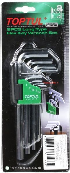Набір ключів шестигранних Toptul GAAL0911