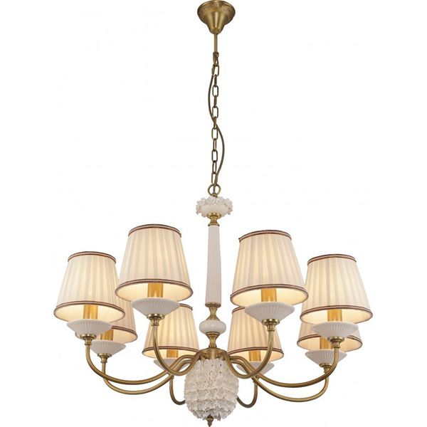 Люстра Altalusse INL-6122P-08 золотая латунь/белый