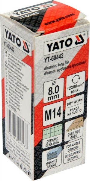 Коронка алмазная YATO М14 YT-60442