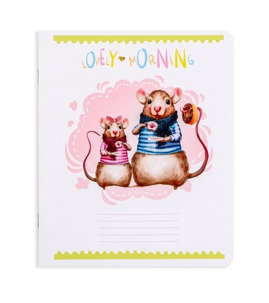 Комплект зошитів Дитяча акварель 12 аркушів у клітинку 25 шт. Поділля