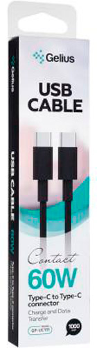 Кабель Gelius Contact GP-UC111 60W Type-C/Type-C 1 м черный 