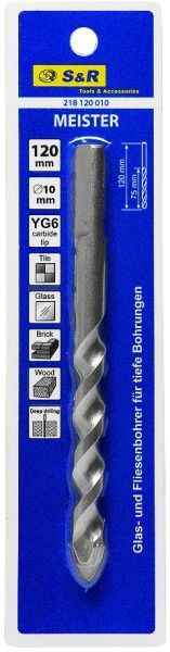 Сверло по плитке S&R Meister 10x120 мм 218120010