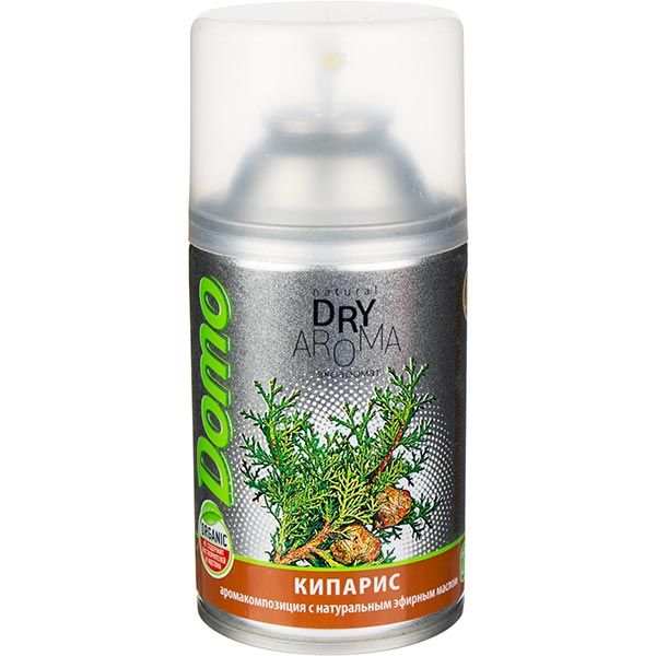 Сменный баллон для автоматического освежителя воздуха Domo Dry Aroma Кипарис 250 мл