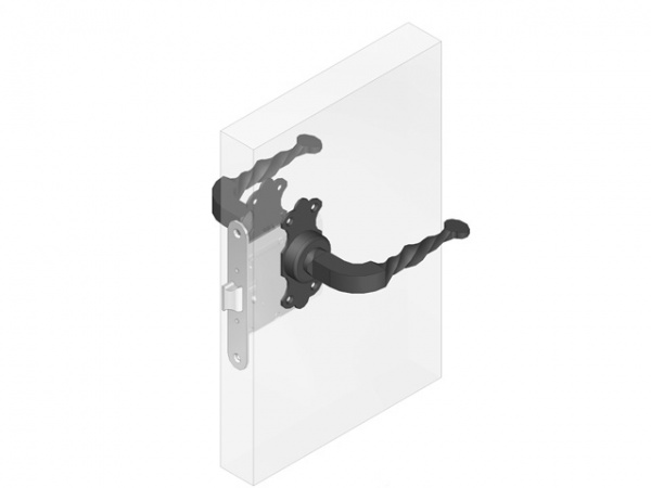 Ручка на розетці Amig модель 101K матовий чорний