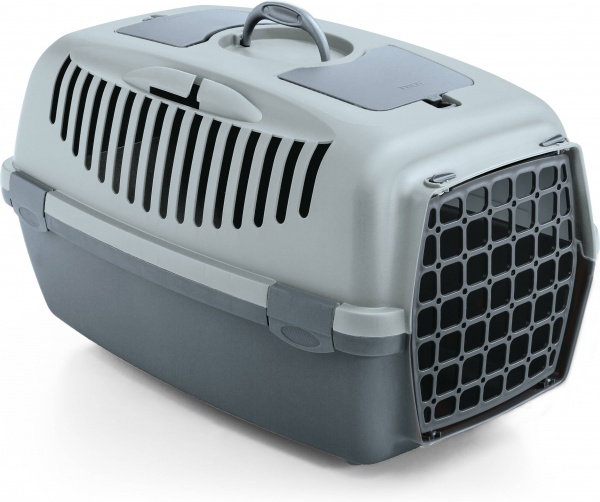 Переноска Stefanplast Gulliver 3 61х40х38 см пластиковые двери (светло-бирюзовый/сине-стальной) 