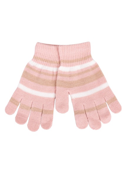 Рукавички YO! р.18 світло-рожевий 