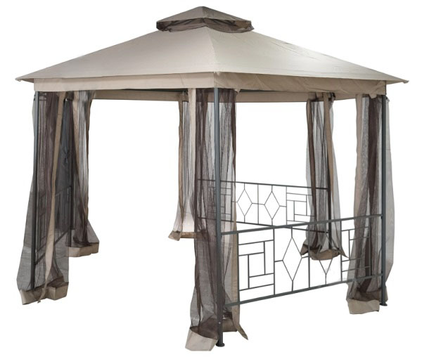 Садовый павильон Indigo 2x2x2x2,7 м бежевый DU183