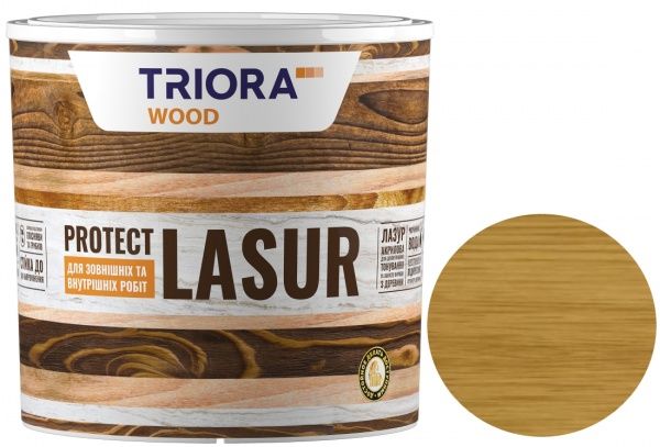 Лазур Triora акрилова для деревини дуб шовковистий глянець 0,75 л