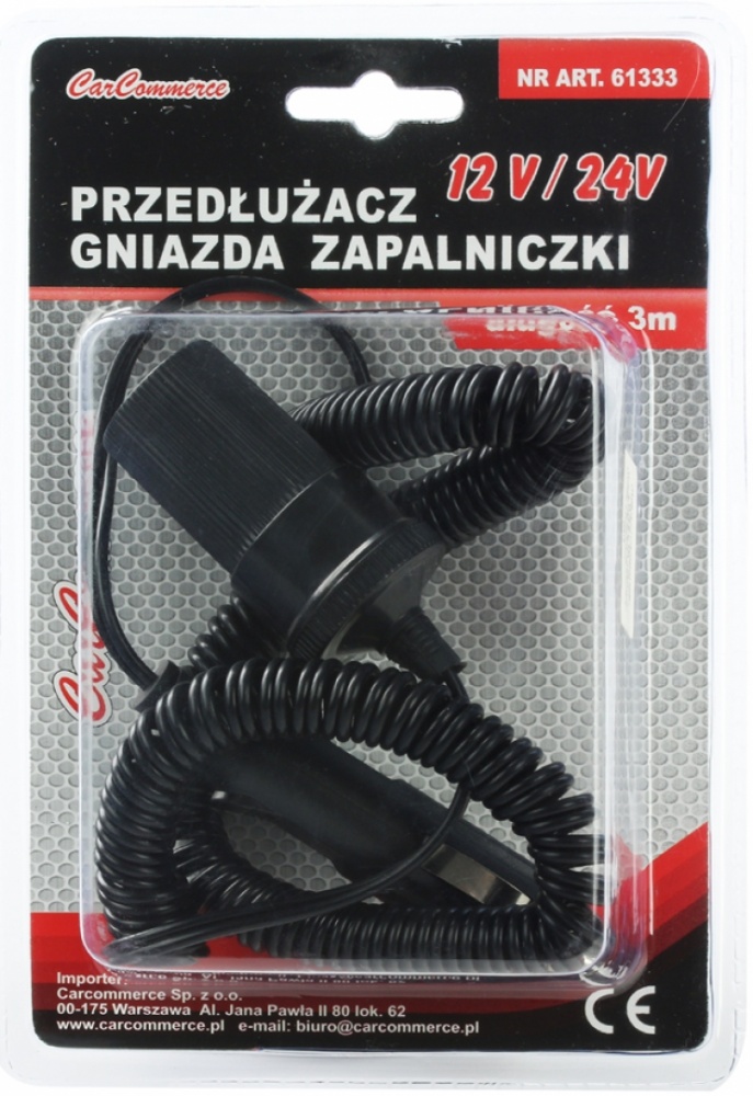 Удлинитель от гнезда прикуривателя CarComerce 61333