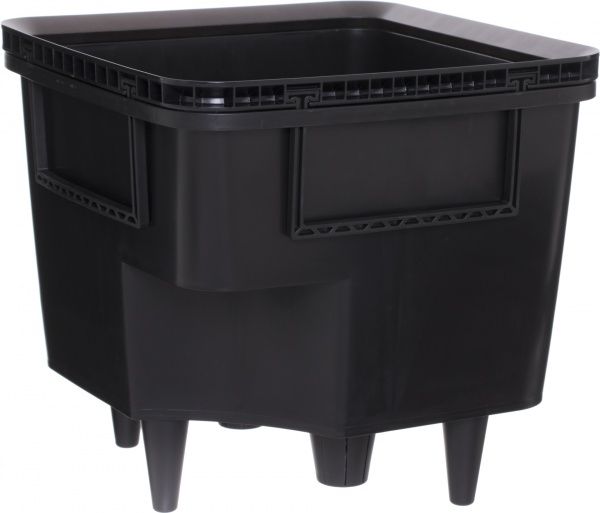 Вазон пластиковый Lechuza Quadro Premium LS 28 квадратный 19,7л кофейный (16141) 