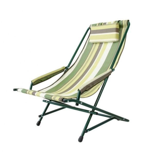 Кресло раскладное Vitan Качалка 20 мм зеленая полоса 2110008