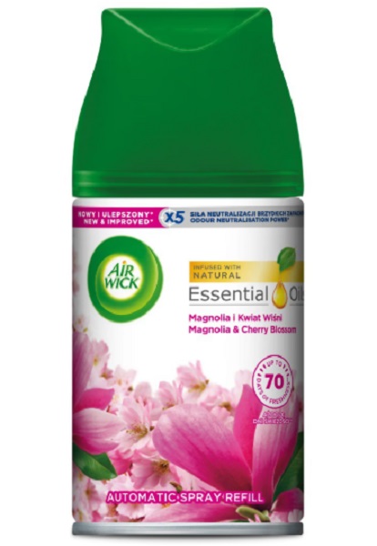 Сменный баллон для автоматического освежителя воздуха Air Wick Freshmatic Магнолия и цветущая вишня 250 мл