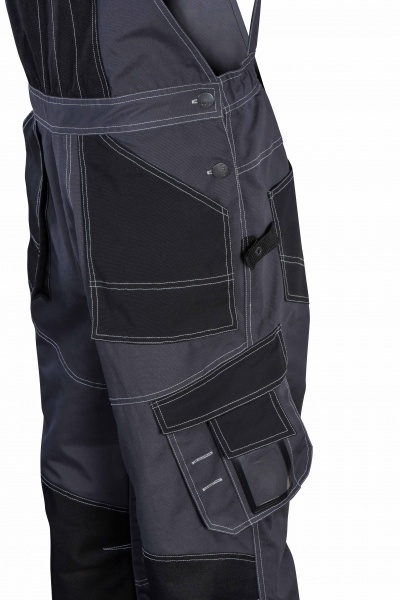 Полукомбинезон рабочий Sizam Sheffield р. XXL 30365 серо-черный