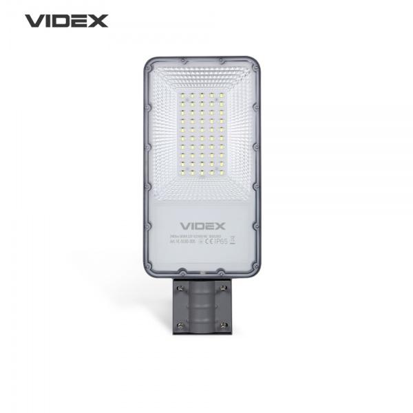 Світильник на сонячній батареї Videx LED вуличний ліхтар автономний 30W 5000K 30 Вт IP65 сірий 26697 