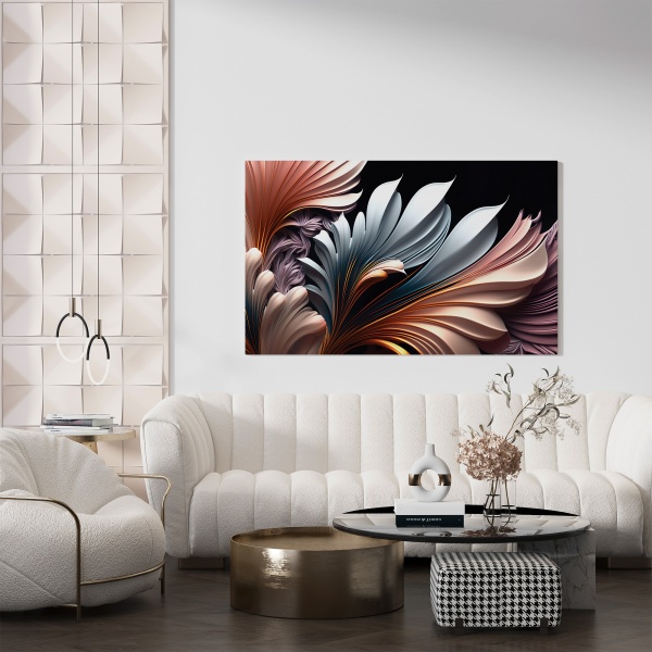 Картина на холсте Объемные листья 80x110 см WS Holst 1140420235 