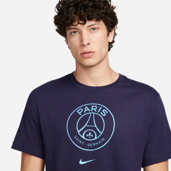 Футболка Nike PSG M NK CREST TEE DJ1315-498 р.2XL синий