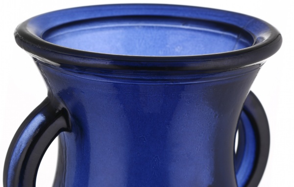 Ваза скляна San Miguel Cantaro 24 см емалево-синя 