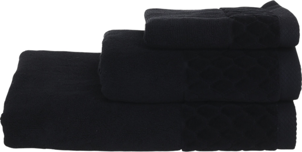 Рушник махровий VELOUR CELLS 70x140 см чорний La Nuit