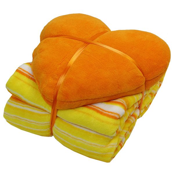 Набір La Nuit Heart Orange плед 140x190 см + подушка 35x35 см