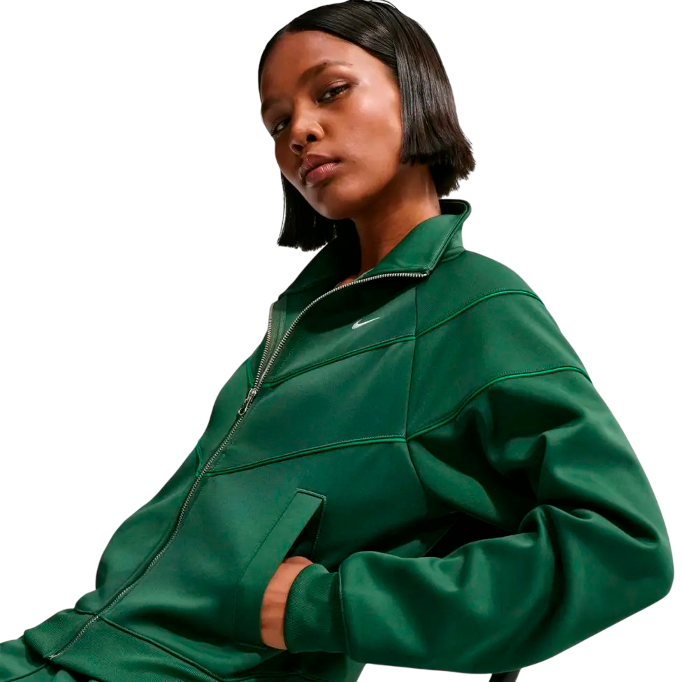 Кофта Nike W NSW NK WR POLY KNIT JKT HJ0975-323 р.S зеленый