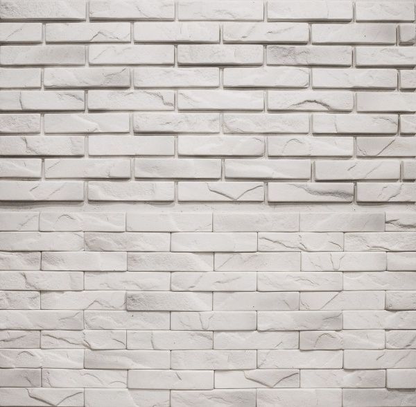 Плитка гипсовая прямая RUSTIKA Марсель белый 0,44 кв.м 