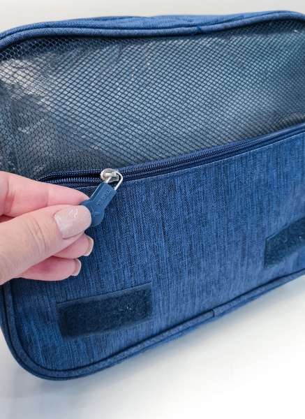 Косметичка-органайзер дорожня 24,5х18,5х10 см синій