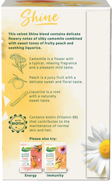 Чай Pickwick Super Blends Shine 15 шт. 22,5 г 