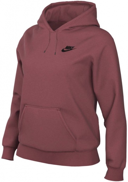 Джемпер Nike ESSNTL FLC PO HOODIE DX2316-691 р. S бордовий