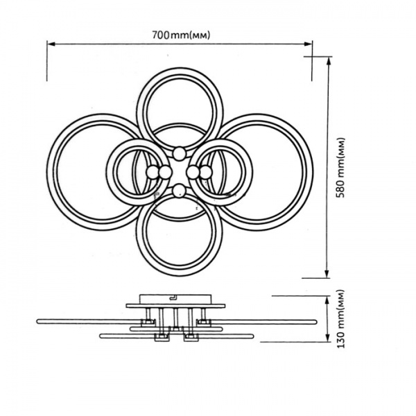Світильник світлодіодний Accento lighting R RGB Madeira 105 Вт хром 2800-6000 К 