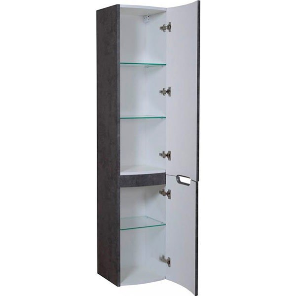 Пенал подвесной Aqua Rodos HeadWay темный мрамор консольный