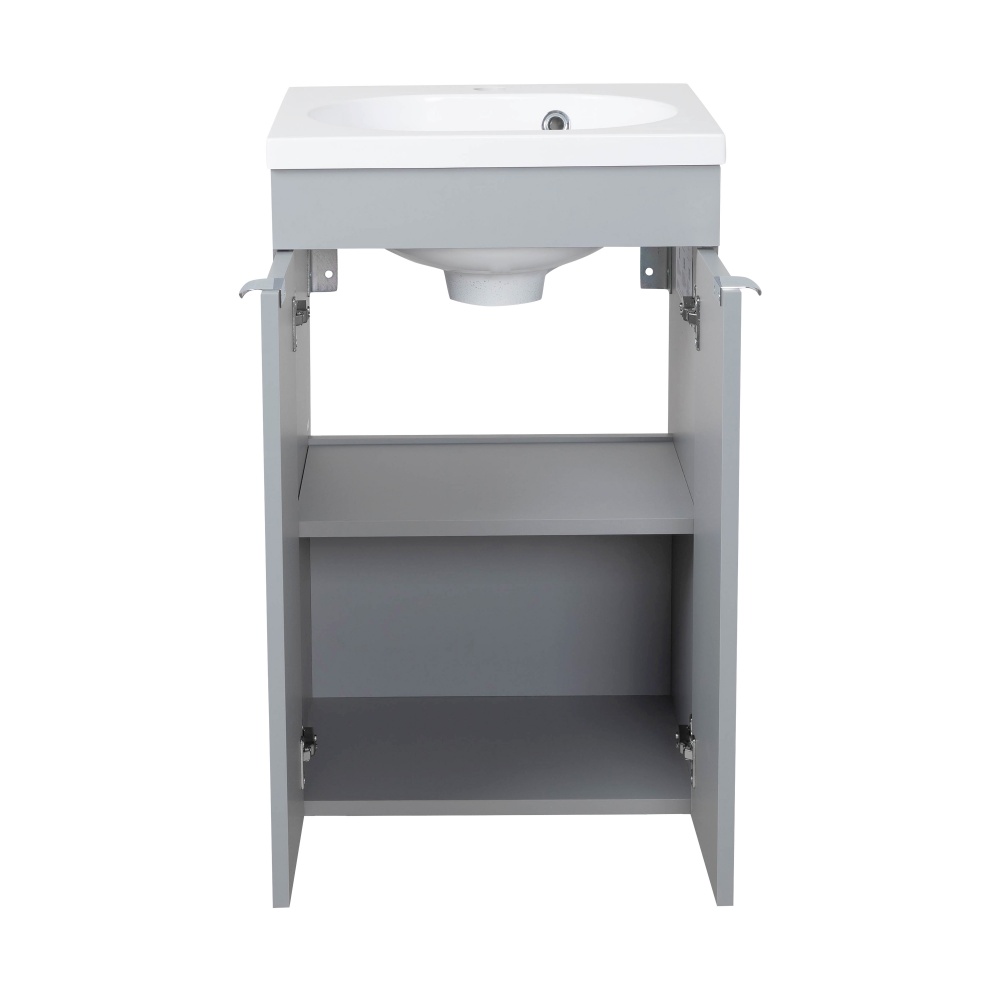 Тумба RIO сірий з умивальником Status 44 см