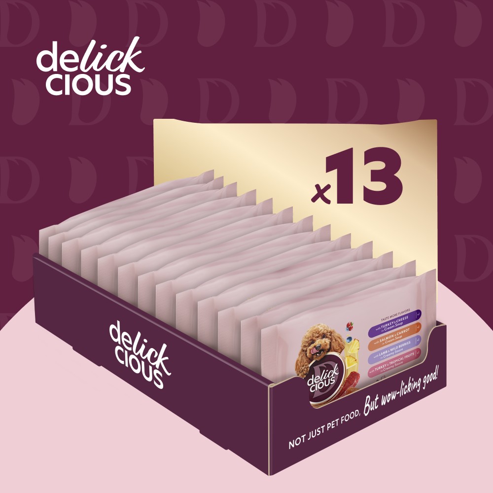 Корм влажный полоски с индейкой и сыром в крем-супе 300 г