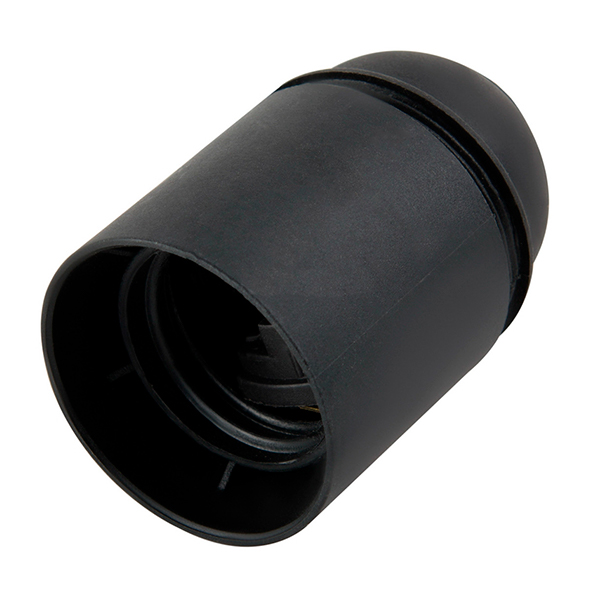 Патрон электрический Electraline винтовой подвесной E27 карболит черный 71121