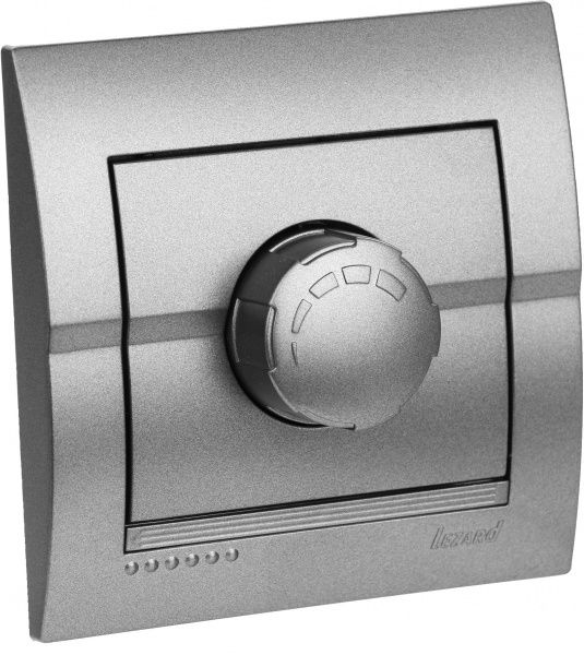 Светорегулятор поворотный Lezard DERIY 800Вт IP20 темно-серый металлик 702-2929-115