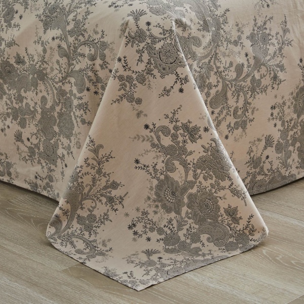 Комплект постільної білизни Arras сімейний бежево-білий La Nuit 