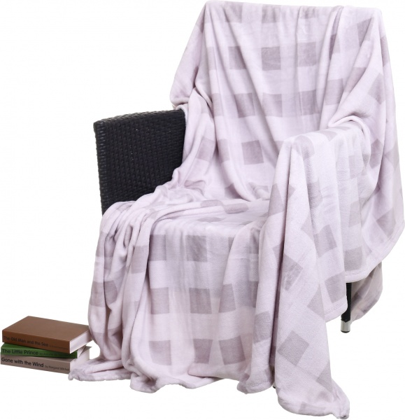 Плед Frannel Сhecks 160x200 см фиолетовый La Nuit 