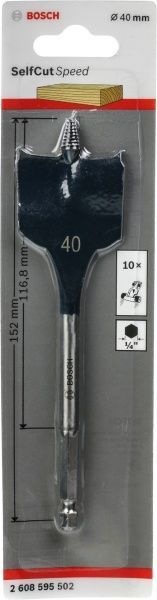Свердло по дереву Bosch Self Cut Speed 152 мм 40 мм 2608595502