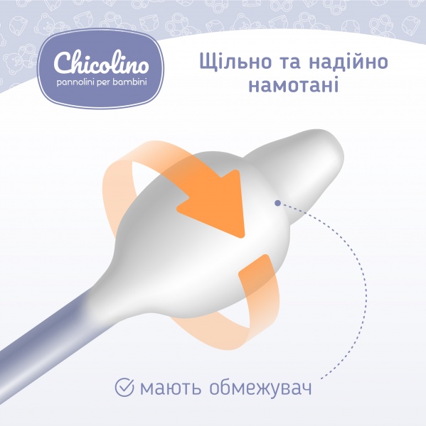 Ватні палички Chicolino Дитячі 60 шт. (коробка)