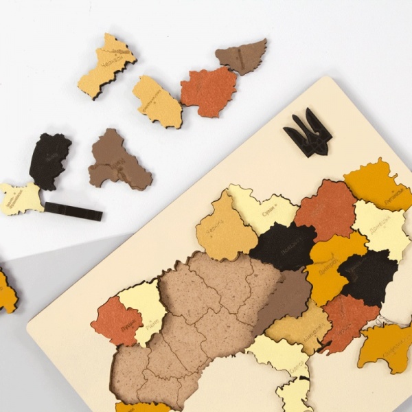 Набор для творчества Карта Украины 3D цвета металлики 24,5х18,5 см Rosa Talent 