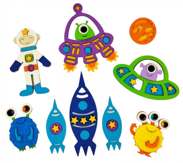 Набор для творчества 3D-аппликация Инопланетяне 3D-06