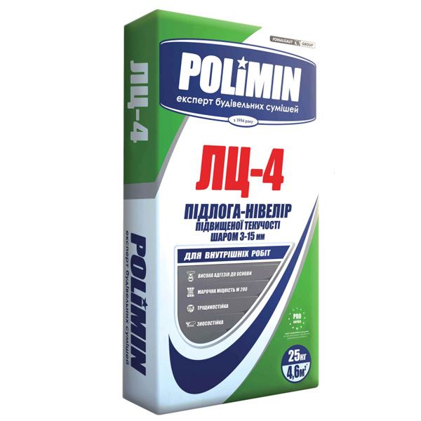 Самовыравнивающийся пол Polimin ЛЦ-4 25 кг
