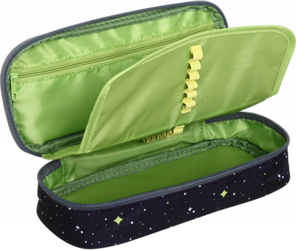 Пенал шкільний 22х10х5,5 см NINGBO JOHNSHEN STATIONERY CO.,LTD чорний