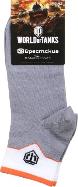 Шкарпетки чоловічі Conte 144 р. 27 світло-сірий 2325 WORLD OF TANKS 