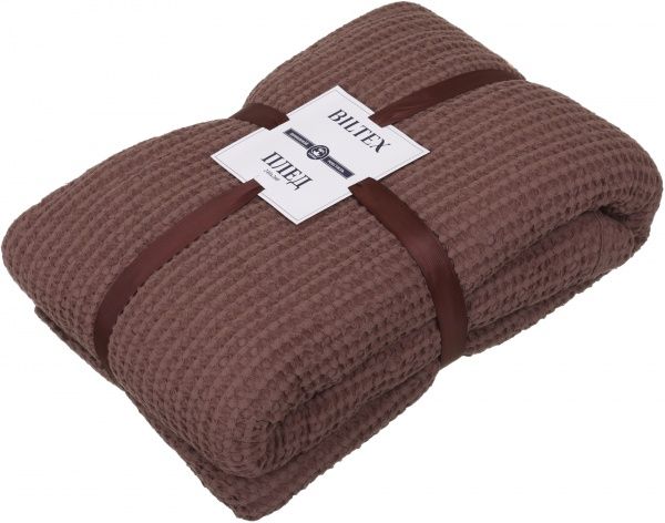 Плед пике 240x260 см шоколадный BILTEX 