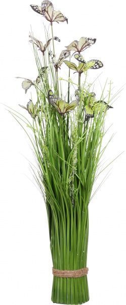 Растение искусственное сноп с салатовыми бабочками 60 см P50603-60