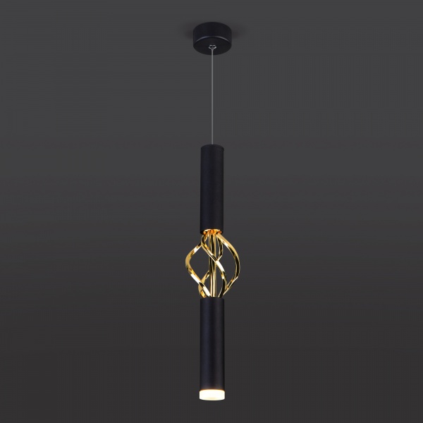 Світильник підвісний Strotskis Lance LED 8 Вт чорний/золото 50191/1 (чорний) 