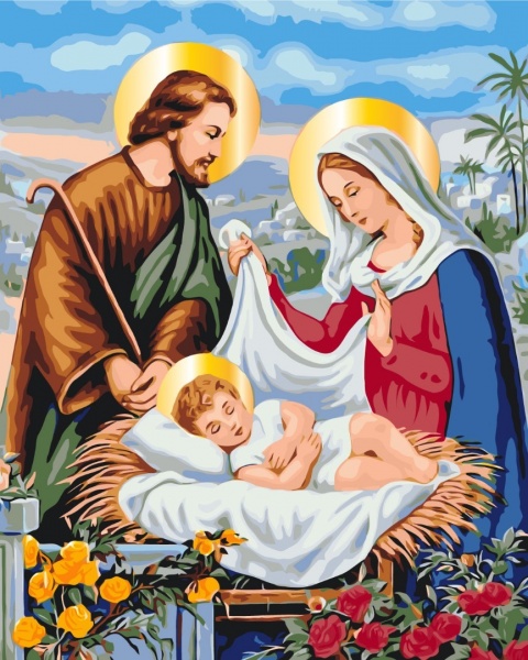 Картина по номерам Святая семья PBS53395 40x50 см Brushme 