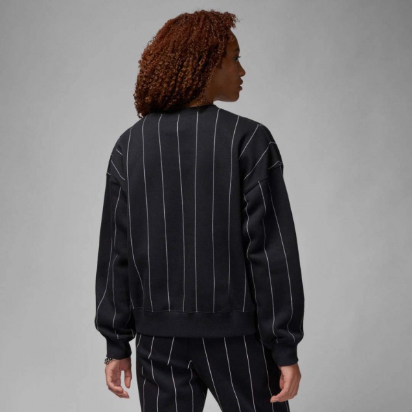 Світшот Nike W J BRKLN FLC CREW STRIPE DX0357-010 р. XS чорний